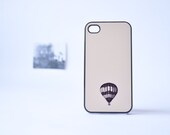 iPhone 4 Case - Iphone 4s Case - Hot Air Balloon iPhone Case - Artistic iPhone Case - Hot Air Balloon Illustration on iPhone 4 & iPhone 4s