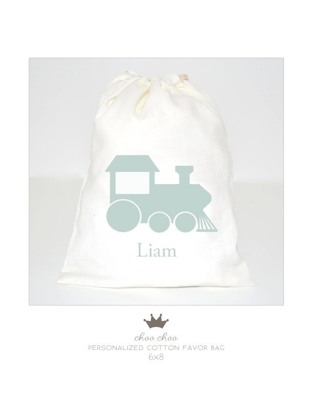 choo choo train: favor bag personalized