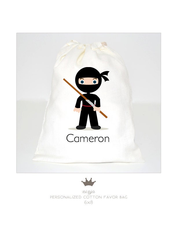 ninja: favor bag personalized