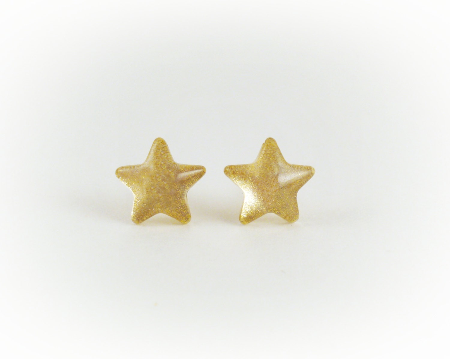 Gold Star Nail Polish Earrings