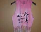 Acts Like Summer & Walks Like Rain Pink Ombre Muscle Tank Top