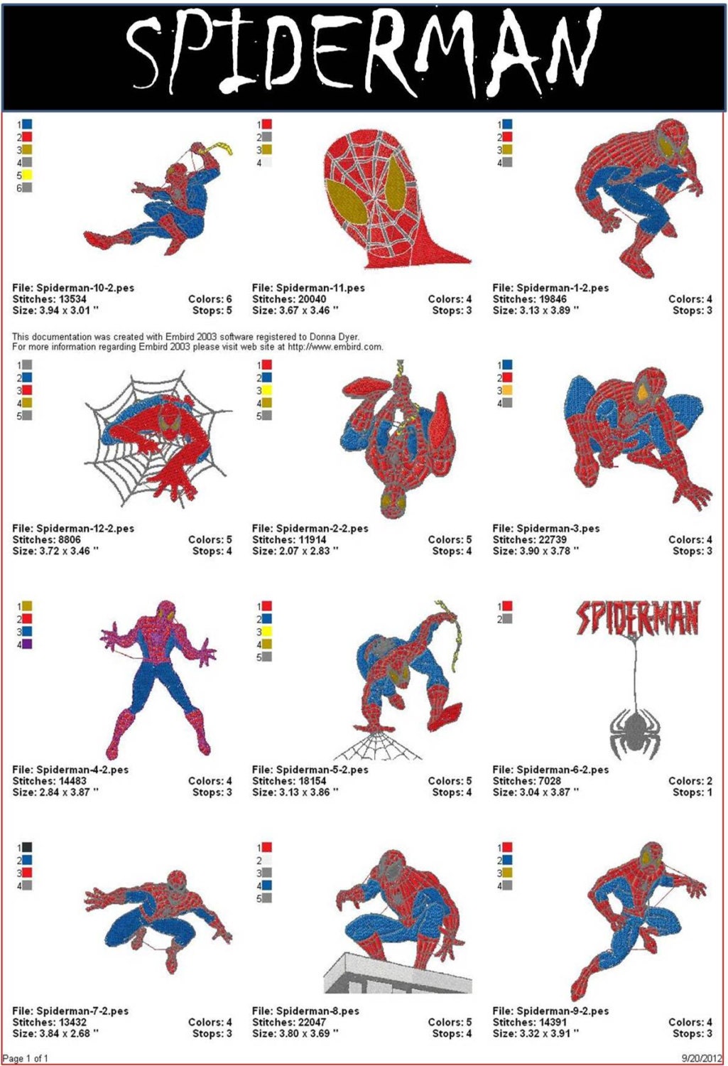 12 Spiderman Machine Embroidery Designs Download All format Cartoon Disney