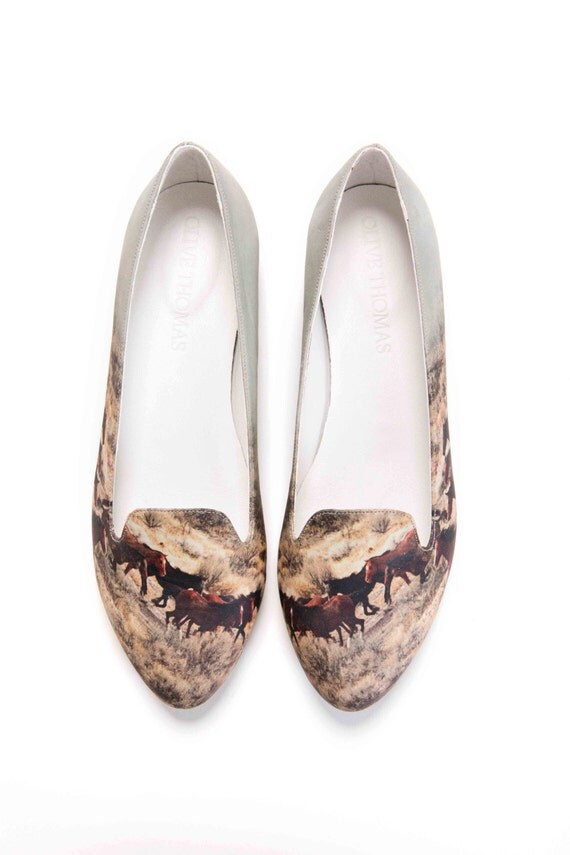 Limited Edition Slipper with Wild Horses Print & Matching Tee