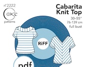 Cake Pdf Patterns RiFF Cabarita Knit Top 30"-55" (76.2- 139.7cm) Full Bust Presale