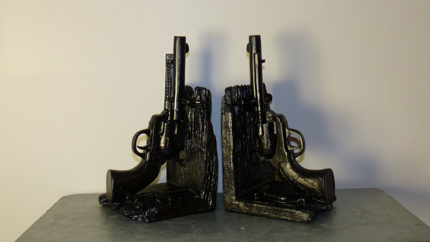 Bookends, Gun Bookends, Office Decor, Home Decor, Book Collectors, Gun Collectors, Dad Gift, Father's Day Gift