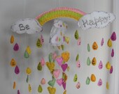 Multicolors baby mobile - crib mobile - sky baby mobile - rain of love hanging mobile