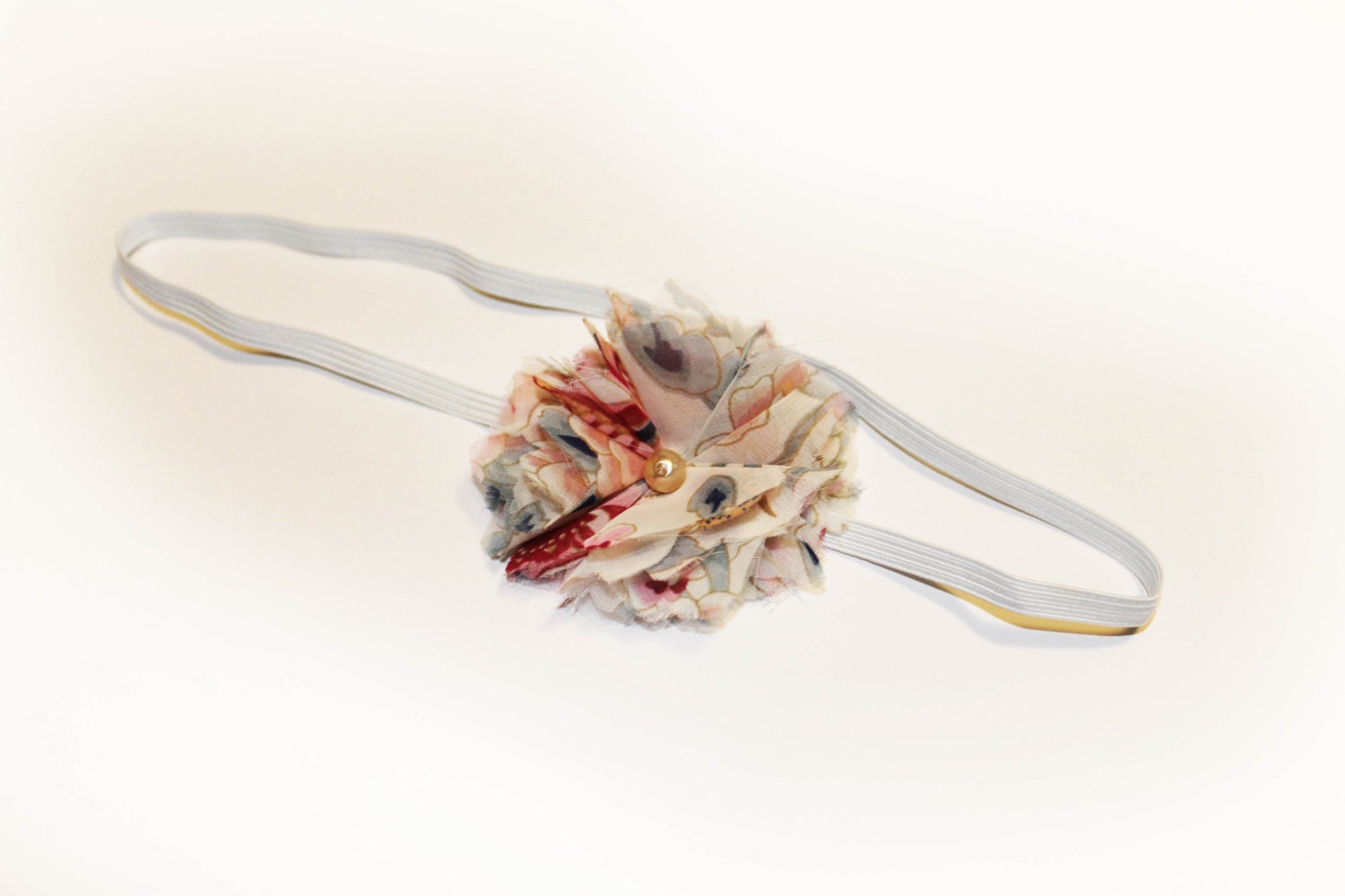 Flower Headband - Pink, white, blue - MissValena Flower Headband - Pink, white, blue - MissValena