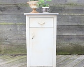 Vintage White Utility Table // White Table // Cupboard // White Cabinet // Garden Storage