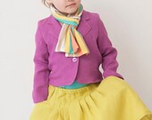 Girls jacket Eco friendly Linen fuchsia pink blazer Kids spring jacket Children clothing
