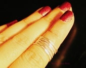 5 Stacking Knuckle Rings, Hammered Adjustable Silver Midi Ring (5 rings for price of 4) by Raadhe Handmade Jewelry