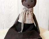 Cloth doll, Rag doll, handmade, retro, one of a kind/ Nola
