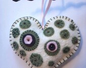 Felt Heart Ornaments Valentine