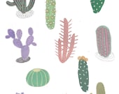 Cactus, Cacti Illustration print. Wall art. Wall decor by illustrator amyisla.