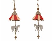 Merry Go Round Horse Earrings