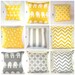 Pillows, Yellow Pillow, Baby, Nursery, Throw Pillow, Decorative Throw Pillows,  Baby Girl, Elephant, Chevron, Giraffe, 1 - 18" x 18"