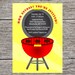 Printable BBQ Invitation - Instant Download - 5x7 Invitation - Barbecue Grill