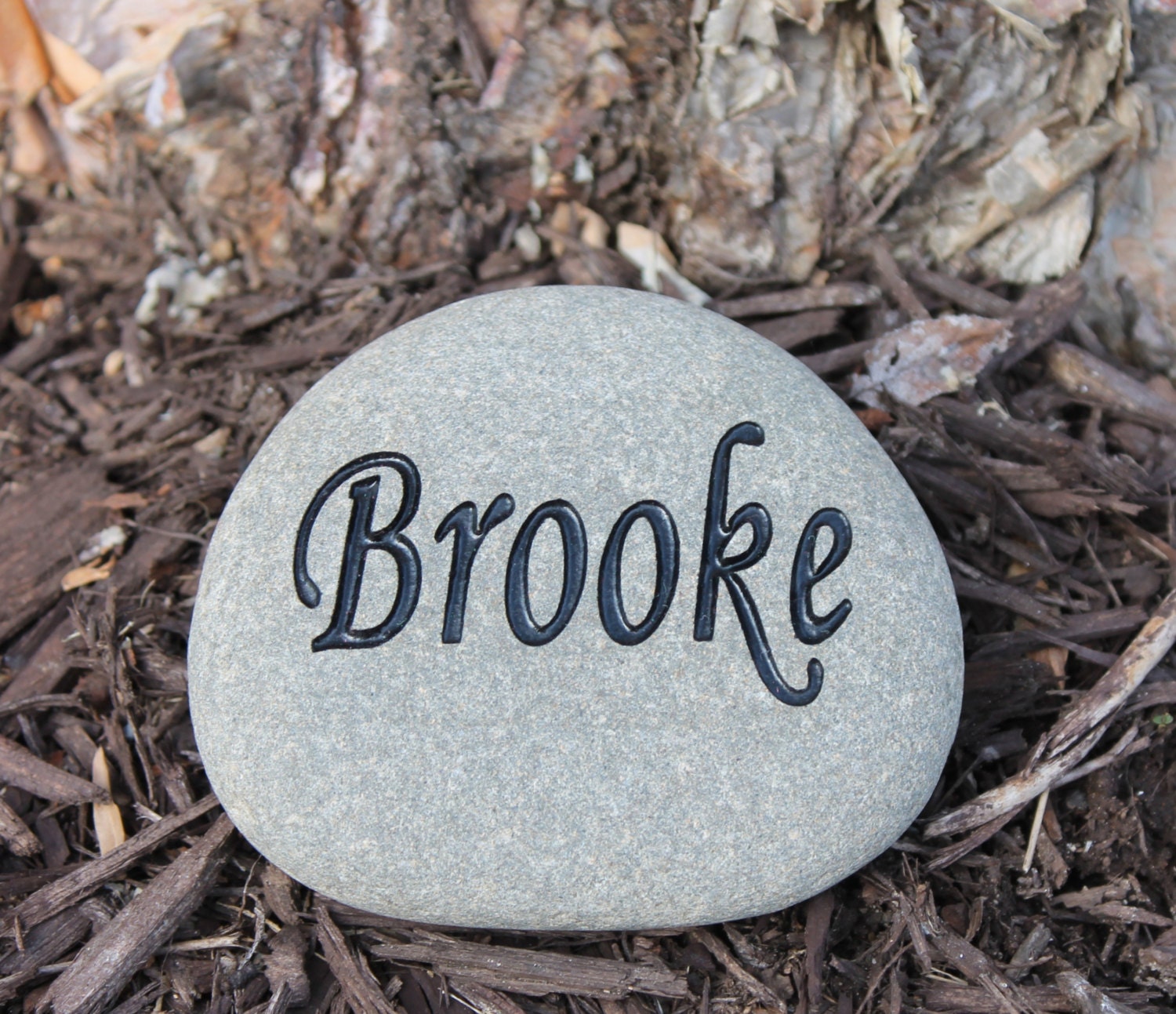 Engraved Stone Personalized engraved stone Name by StoneEffectsMD