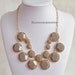 Gray Circular Necklace, Bib Necklace, Statement Necklace, Bubble necklace,Necklace,Wedding Necklace, Party Necklace