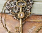 Bullet Necklace, Birthstone Necklace, Key Necklace, Outlaw Glam