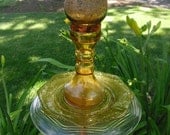 Brown Cut Glass Garden Totem