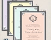 Classic Monogram Wedding Invitations - Traditional Bride