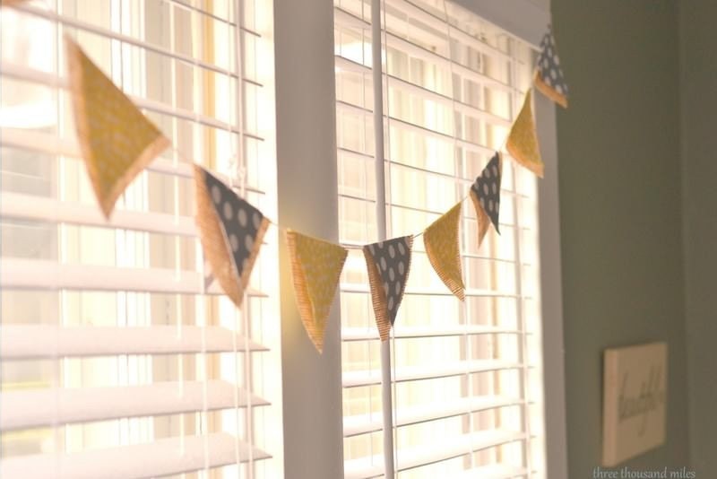 Burlap & Fabric Bunting, Customizable
