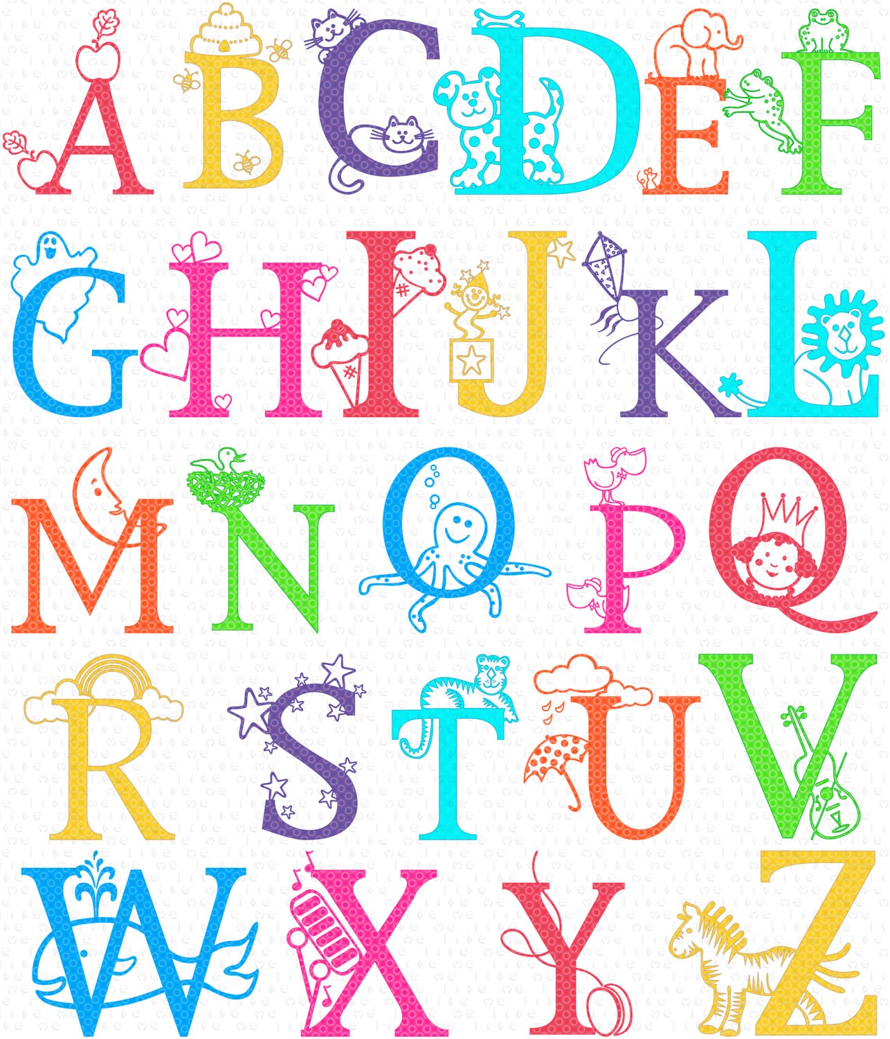 free cute alphabet clipart - photo #28
