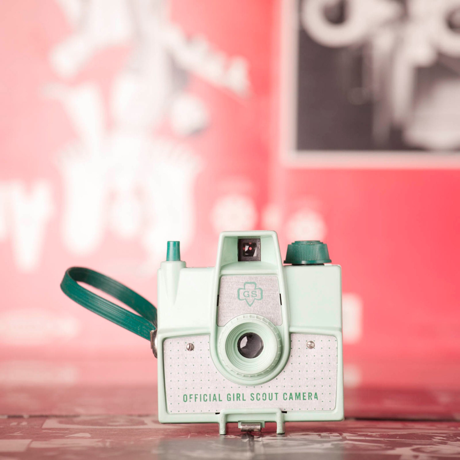 Official Girl Scouts of America Camera - Mint Green- Brownie Scouts - 1950s - Rare - AnElephantsEye