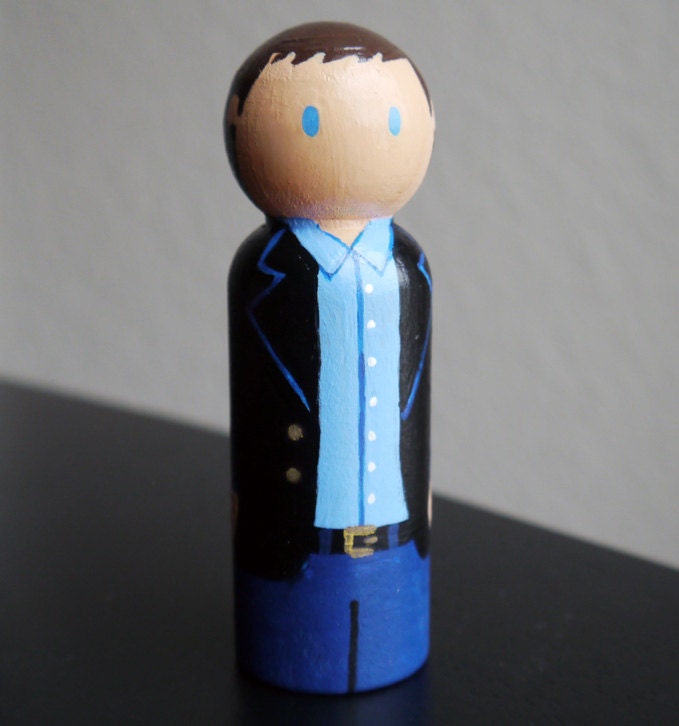 Male Husband Dad Man Peg Doll Cake Topper - Custom made & Personalized - birthday graduation bachelor father's day medical