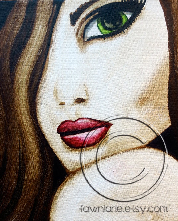 The Look, Fine Art Digital Print of Original Acrylic Painting