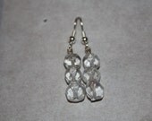 Glass crystal drop earrings