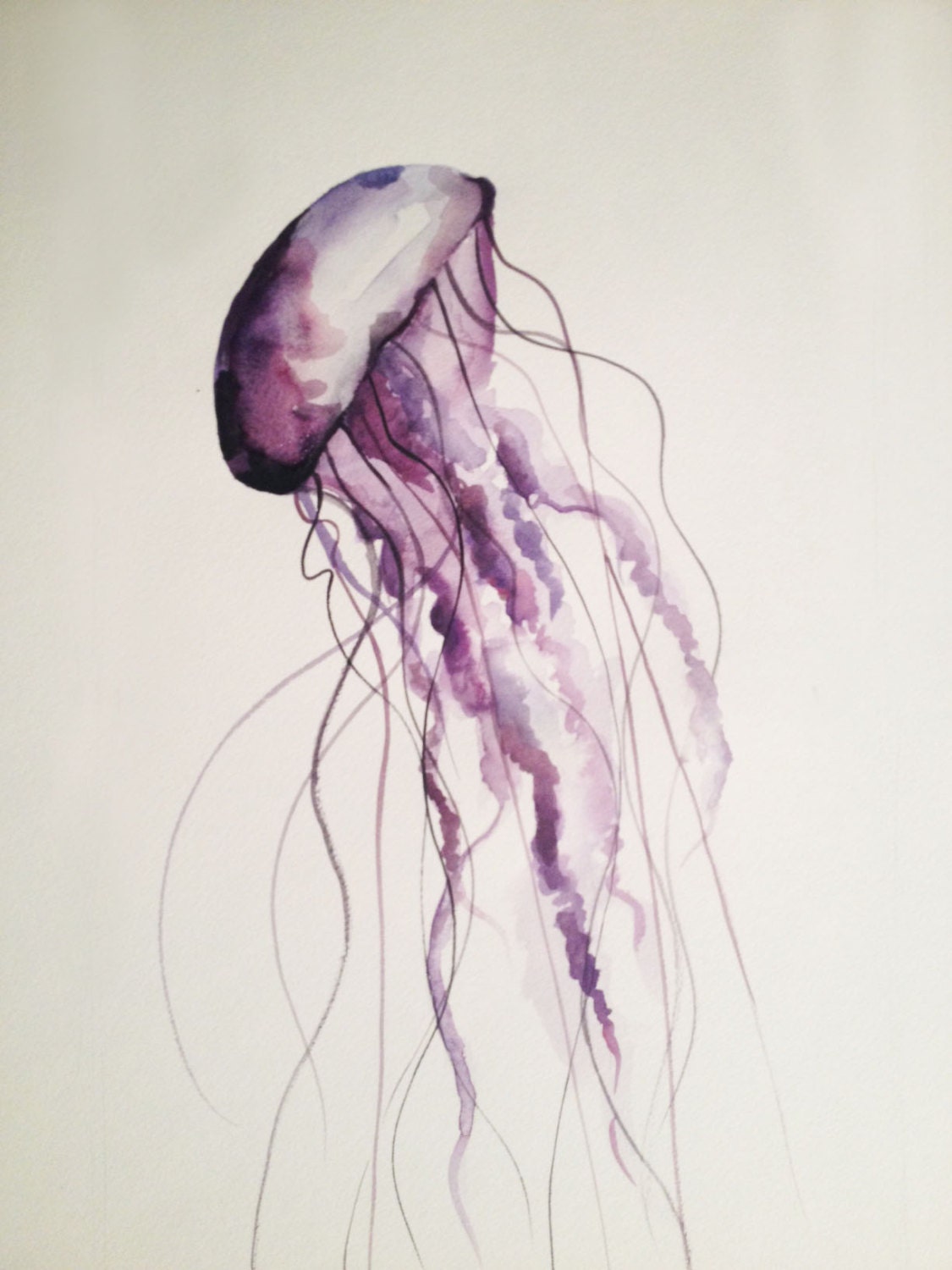 Made To Order Jellyfish Watercolor Painting Original By Ren E