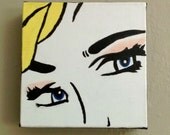 Woman comic book eyes