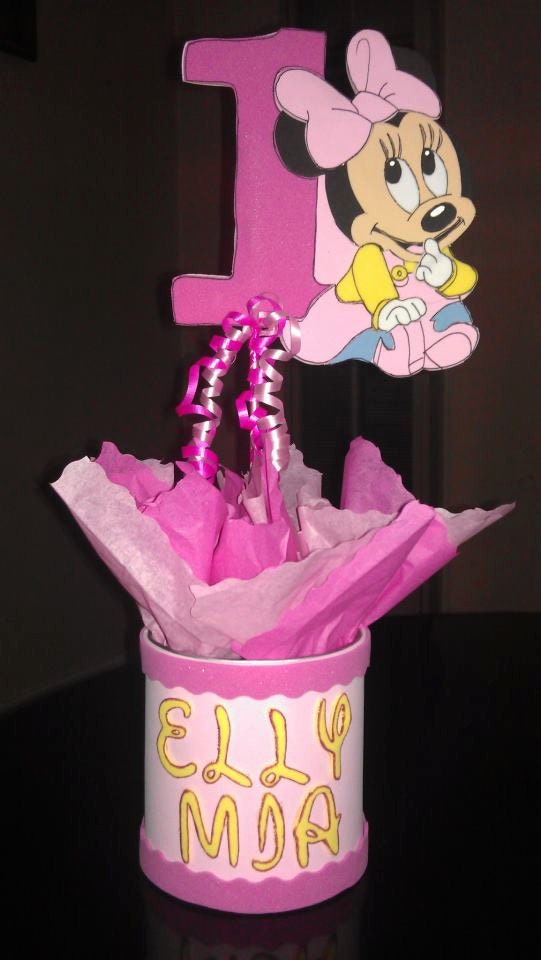 Baby Minnie Mouse 1st Birthday Centerpiece