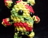 Kawaii Hand Crocheted Multi-color Zombie Monster Amigurumi Plush Toy Ready to Ship