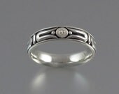 THE SECRET silver mens wedding band