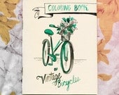 Ladies Vintage Bicycle Coloring Book Zine