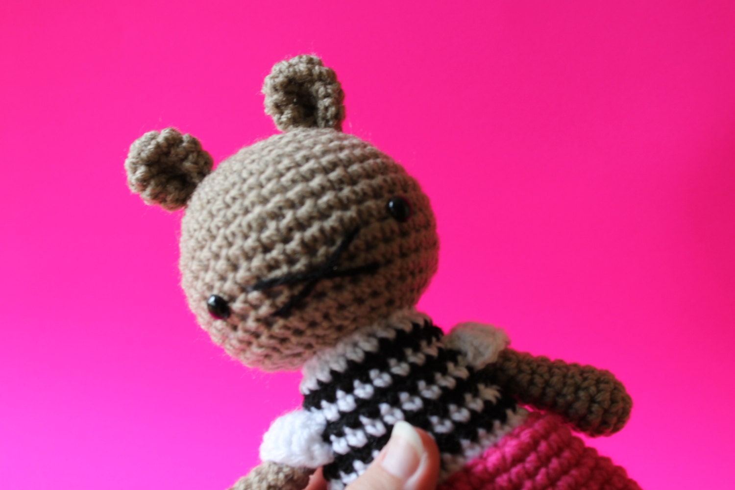 harriet .. stuffed plush mouse doll, amigurumi plushie