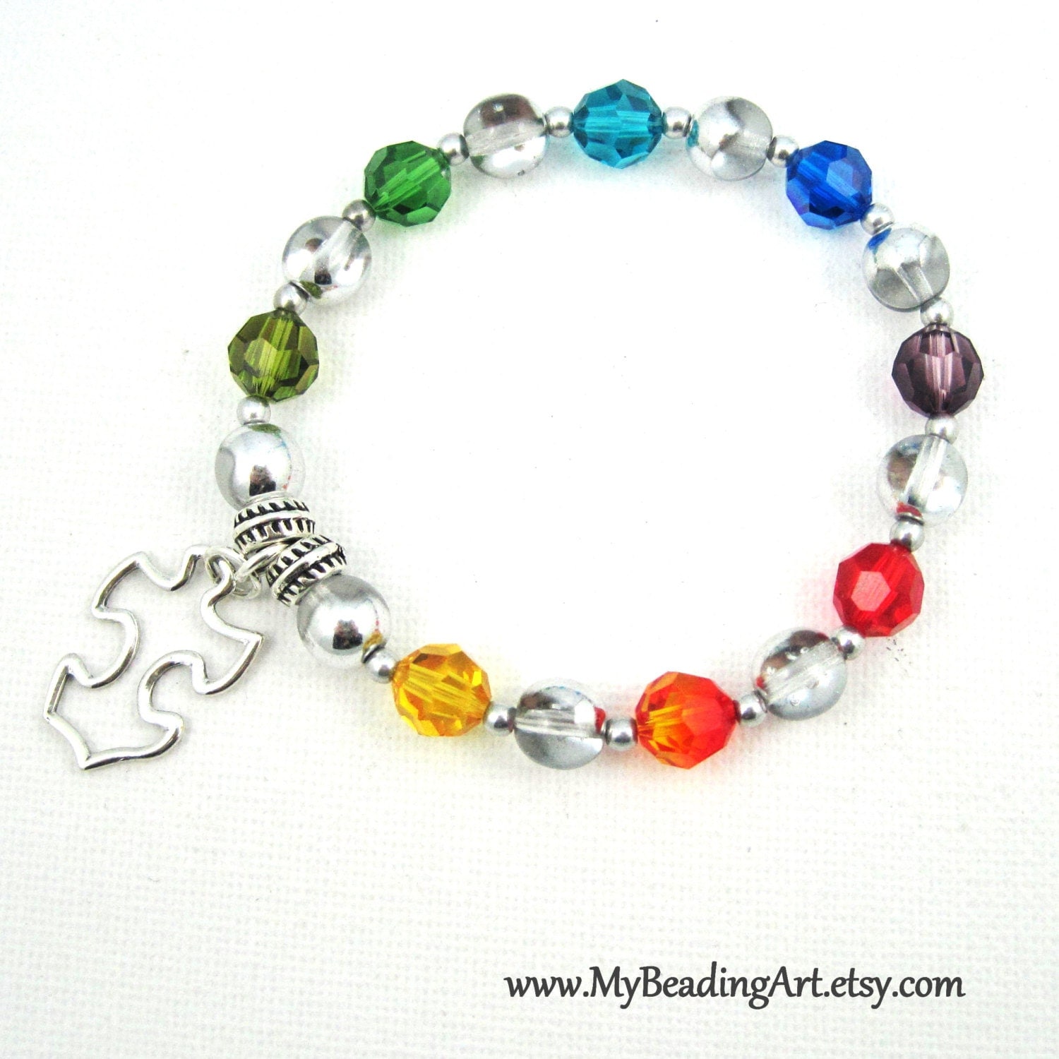 Autism Bracelet Autism Jewelry Charity Bracelet by MyBeadingArt