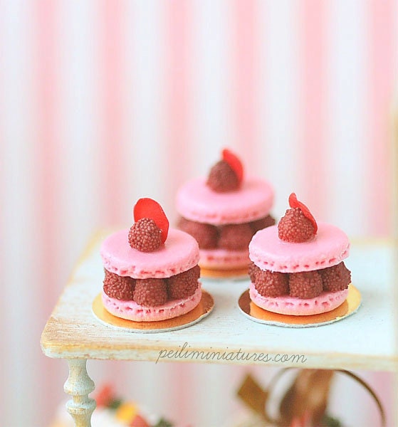 Dollhouse Miniature Food - Ispahan Patisserie 1/12 dollhouse miniature scale