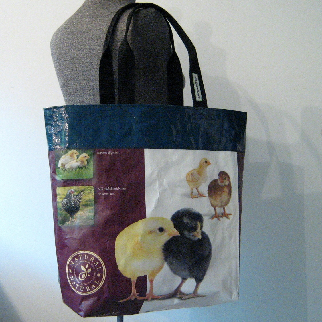 Recycled Chick Feed Tote Bag