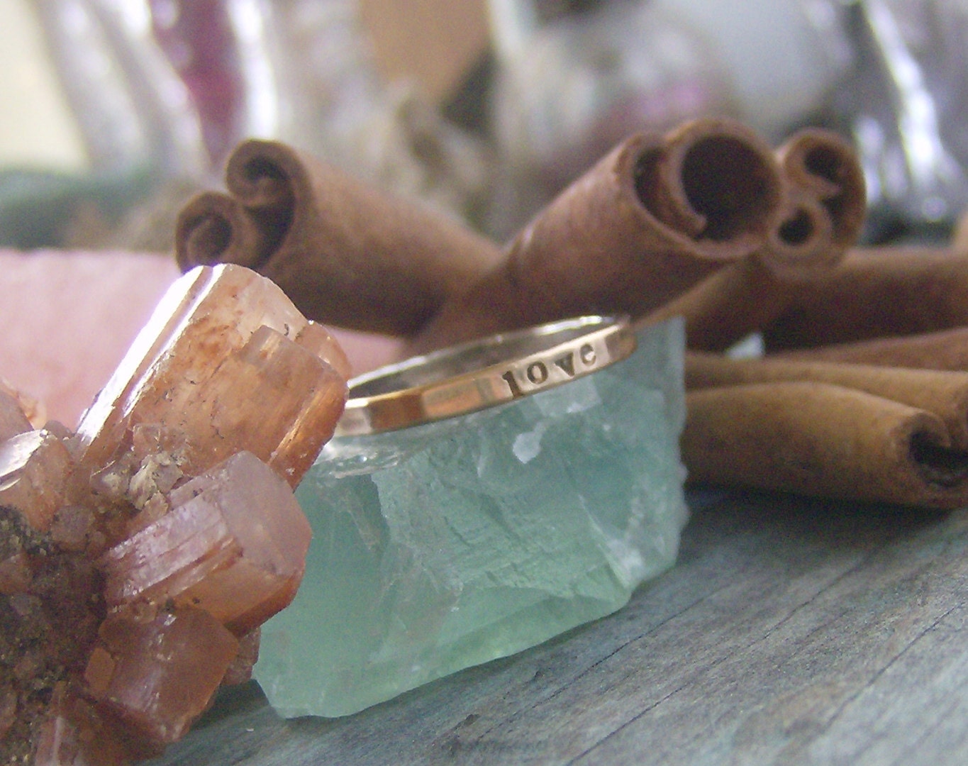Gold Filled Personalized stackable stacking rings...hand stamped stacking rings.