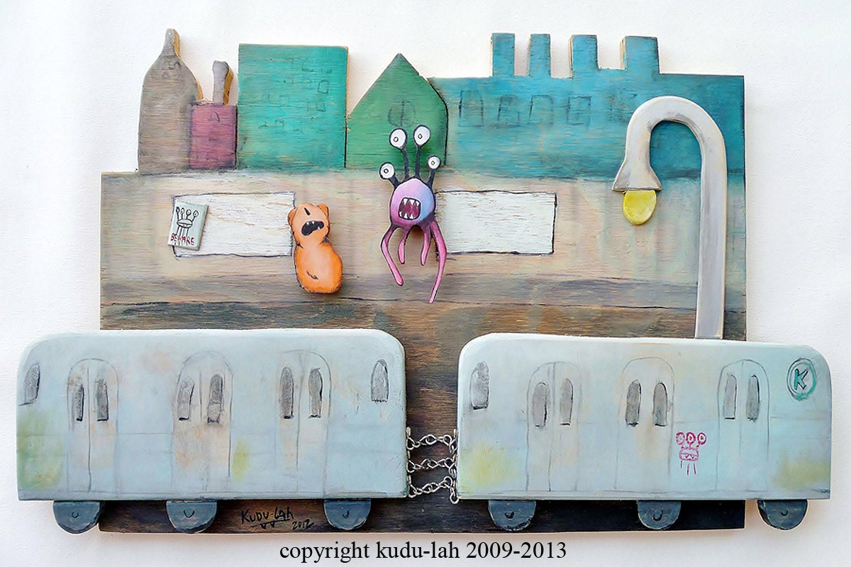 Night Train (Original Critter Art)