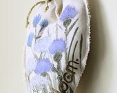 Heart Painted Pillow Whimsical Fabric Shabby Chic Farmhouse Bloom