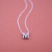 Tiny Silver Initial Necklace A-Z