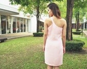 Light Pink Dress One Shoulder Sleeveless Day Evening XS 2 Bodycon Short Mini Prom Party Petite Etsy Spring Fashion Gift