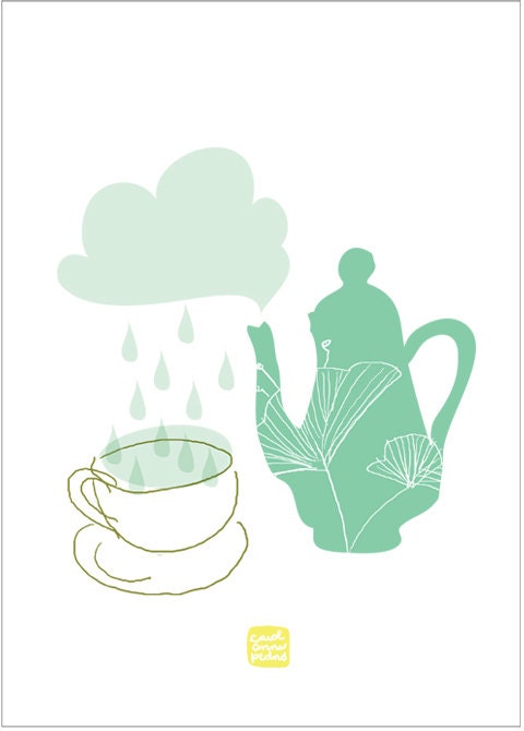 Carococo /greetings blank card 5x7 / Rainy day / by Carol-Anne Pedneault