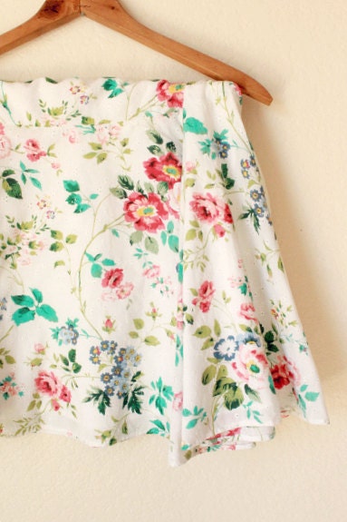 Vintage floral skirt, floral skirt, spring outfit, flowers, easter outfit 'french laundry'