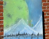 Ice Mountain Troll Original Painting on Canvas