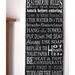 BATHROOM RULES - NEW Vintage Style Typography Word Art Sign- You pick the colors